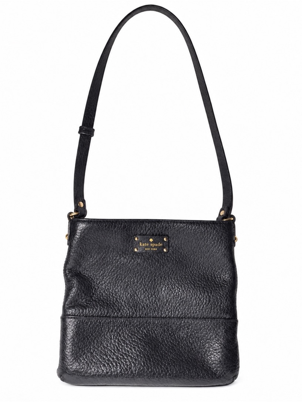 Kate Spade New York Black Pebbled Leather Crossbody Shoulder Bag